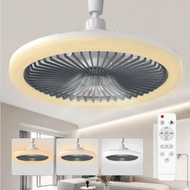 Smart Ceiling Fan Light - LED Ceiling Fan with Remote & 3 Light Modes