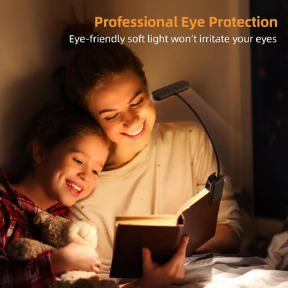 Book Light for Reading in Bed – USB Rechargeable with Adjustable Brightness