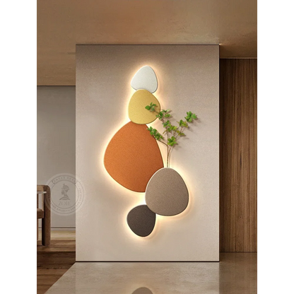 Green Plant Mural Wall Lamp – LED Decorative Painting Light