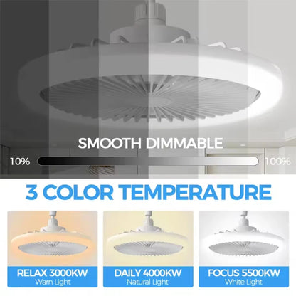 Smart Ceiling Fan Light - LED Ceiling Fan with Remote & 3 Light Modes