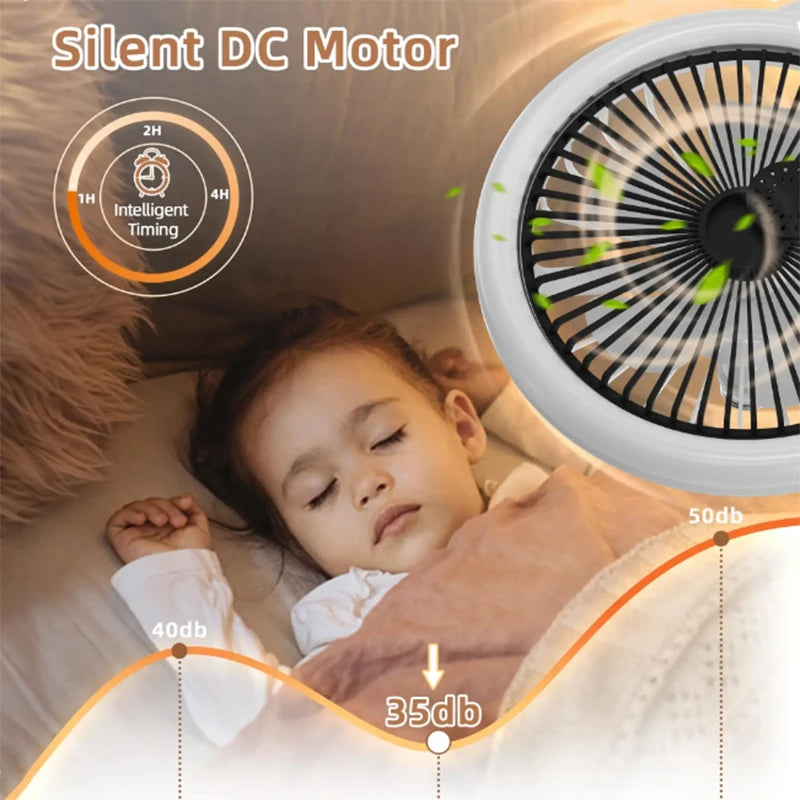 Smart Ceiling Fan Light - LED Ceiling Fan with Remote & 3 Light Modes