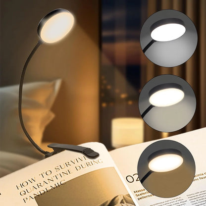 Book Light for Reading in Bed – USB Rechargeable with Adjustable Brightness
