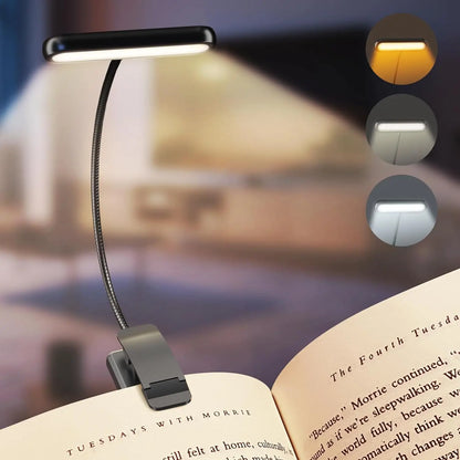 Book Light for Reading in Bed – USB Rechargeable with Adjustable Brightness