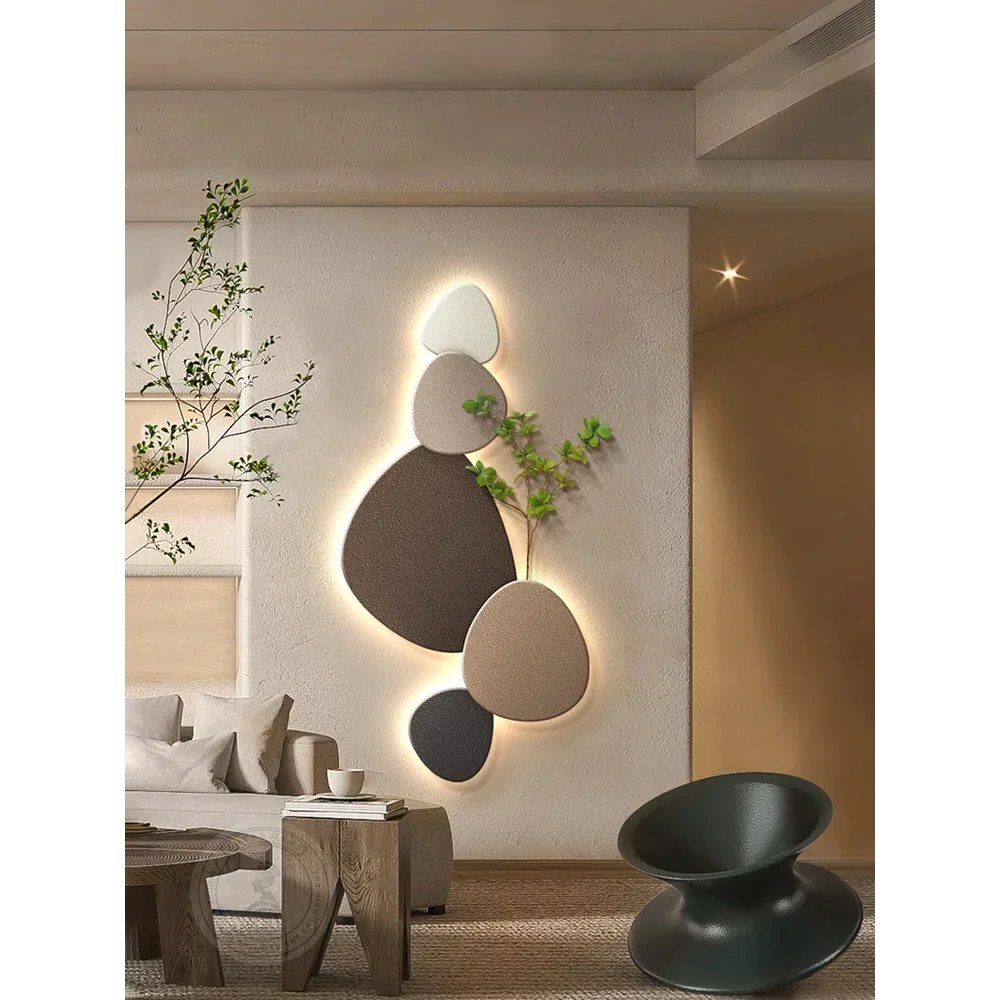Green Plant Mural Wall Lamp – LED Decorative Painting Light