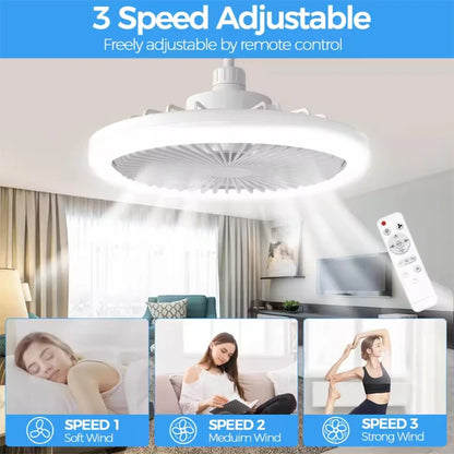 Smart Ceiling Fan Light - LED Ceiling Fan with Remote & 3 Light Modes