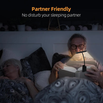 Book Light for Reading in Bed – USB Rechargeable with Adjustable Brightness