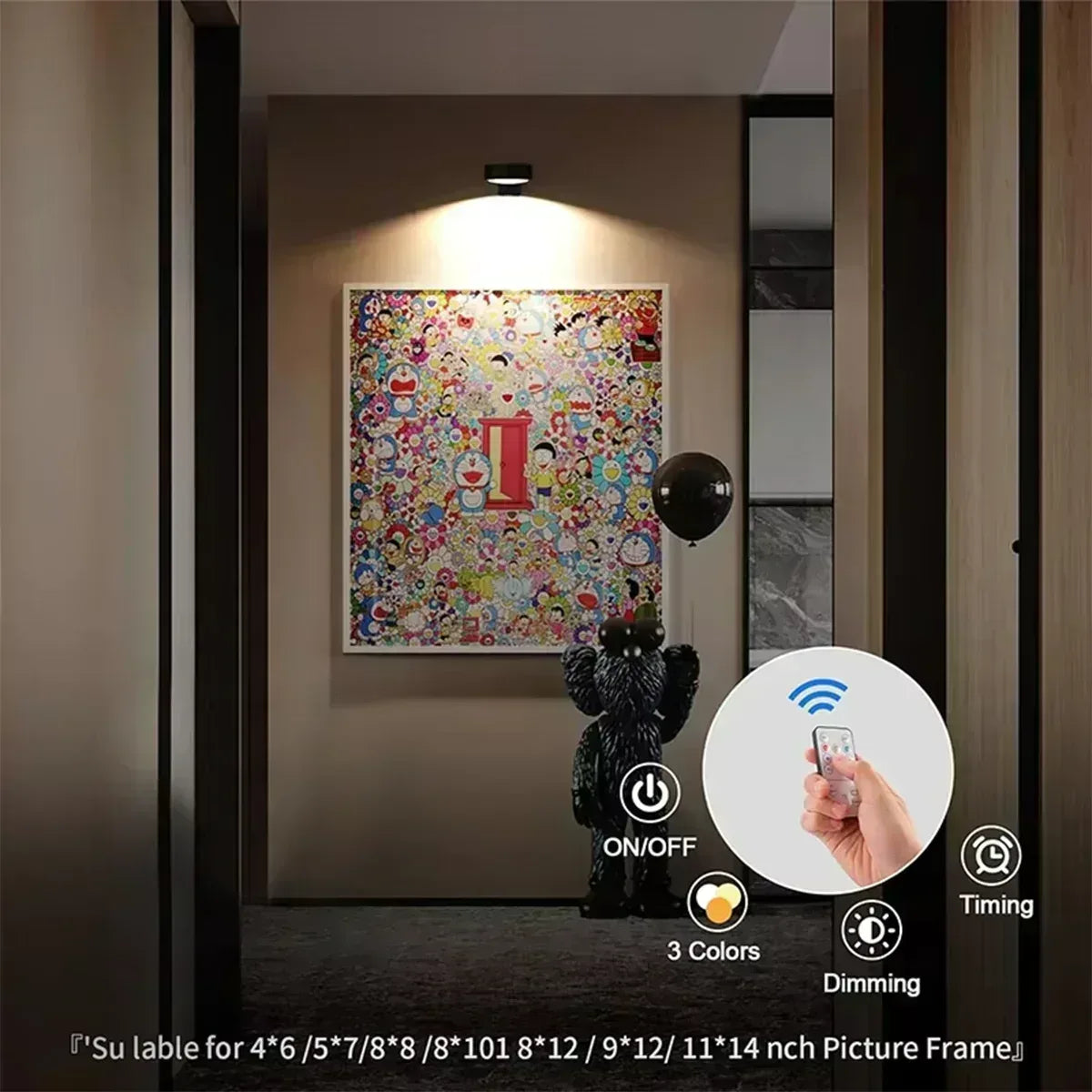 Battery Operated LED Picture Light – 3 Colors with Remote - Lightify